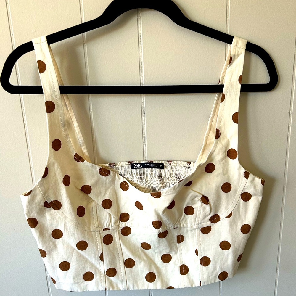 Zara polka dot bra top
